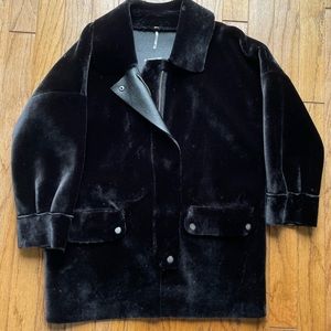 Free People oversized black jacket